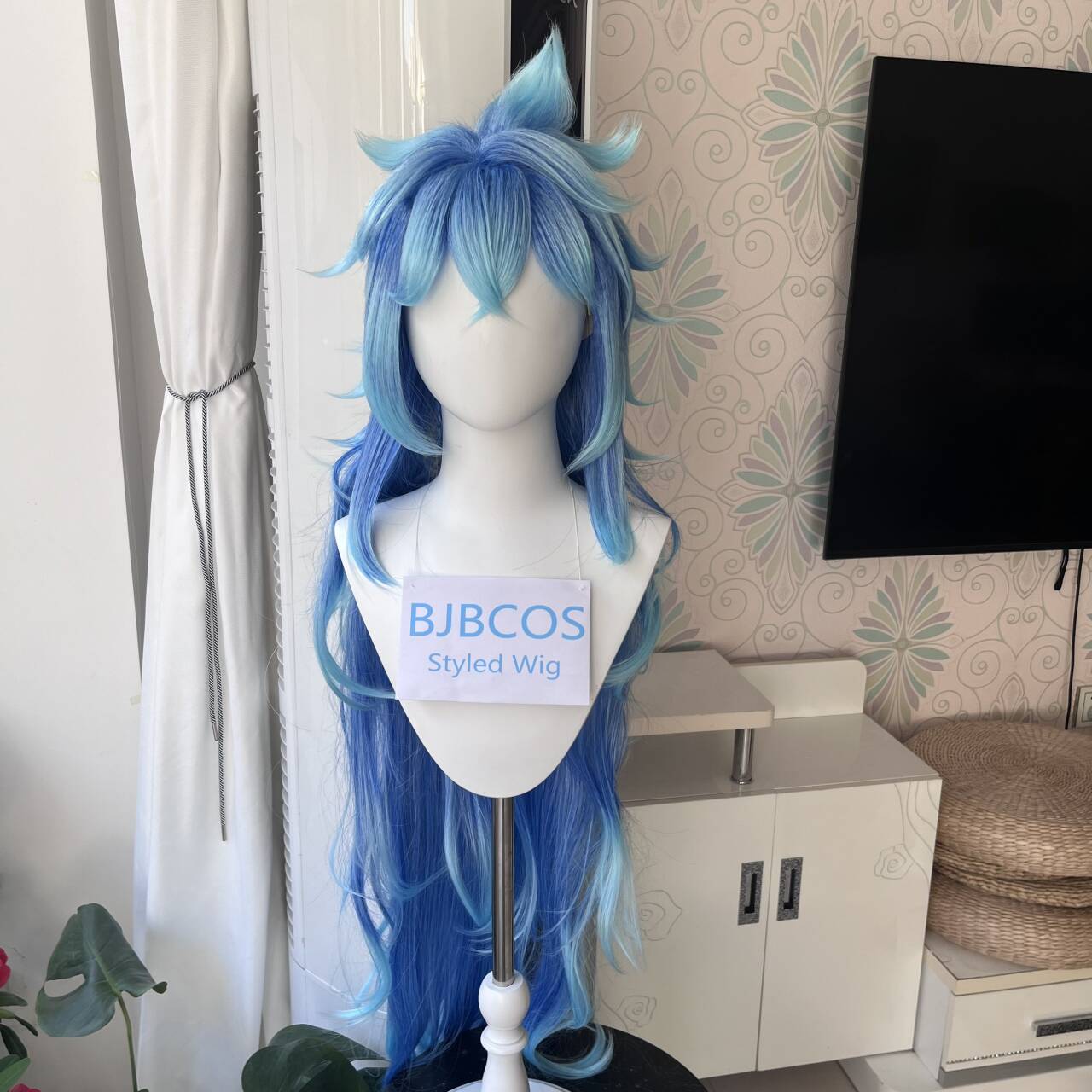 [Styled Wig]Idia Cosplay Wig A - Anime Cosplay Blue Hair recension och pris
