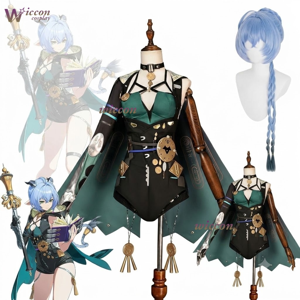 Zenless Zone Zero Lucia Elowen - Anime Cosplay Blue Hair recension och pris